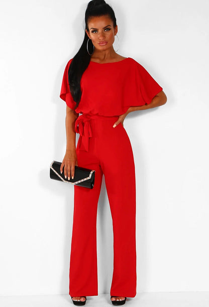 Margaret – Modischer Damen-Jumpsuit mit Schnürung und Knöpfen