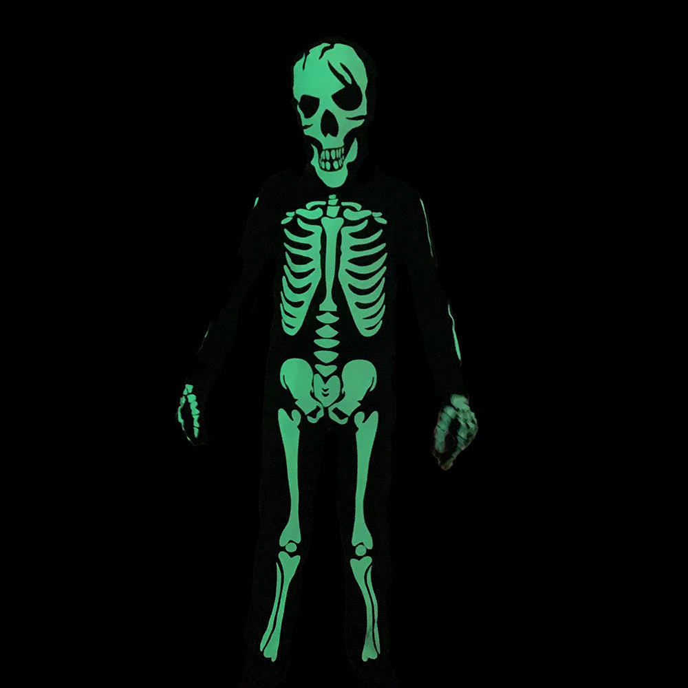 Halloween Kinder Glow-in-the-Dark Skelett Kostüm – Perfekt für Gruselige Partys & Trick-or-Treat