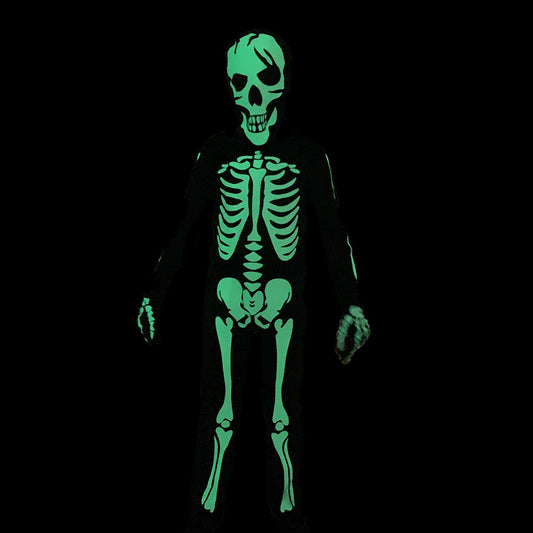 Halloween Kinder Glow-in-the-Dark Skelett Kostüm – Perfekt für Gruselige Partys & Trick-or-Treat