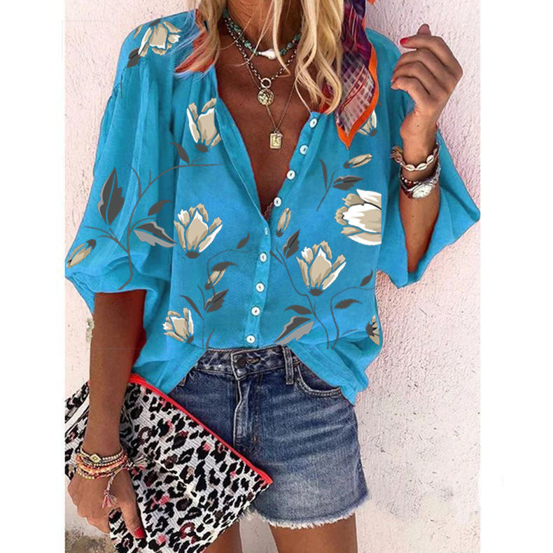 Phoebe – Bluse mit Blumenmuster
