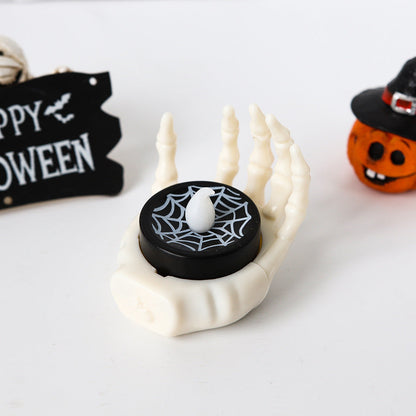 Halloween Deko LED Skelett-Hand Kerzenhalter – Spukhafte Partybeleuchtung