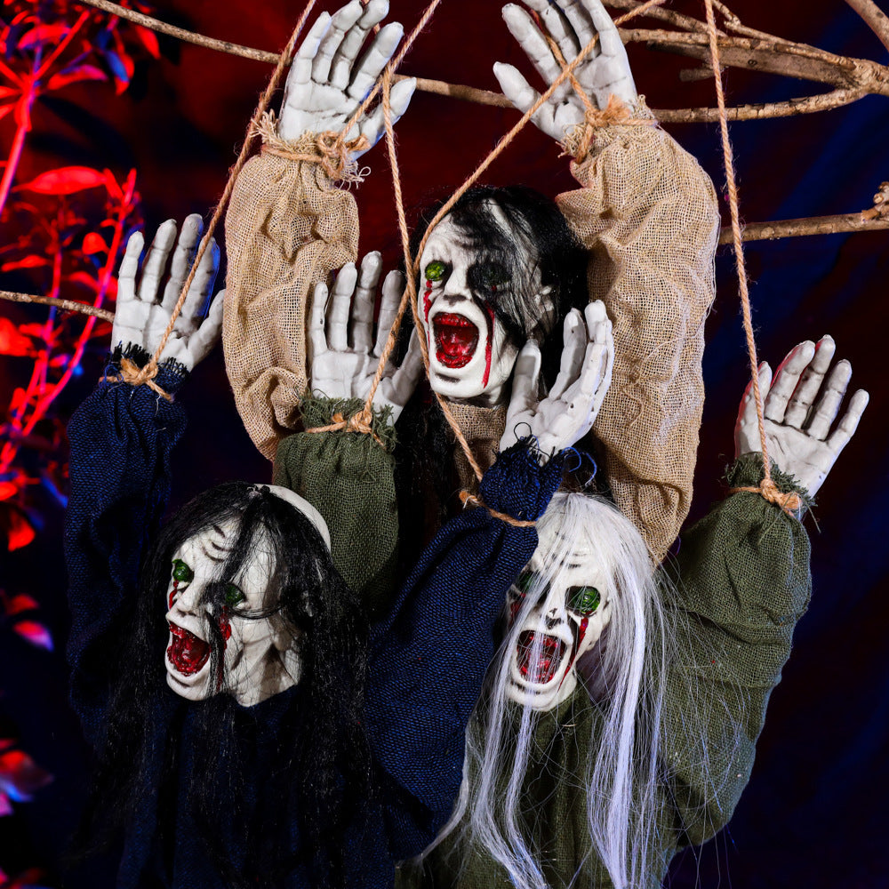Halloween Hängende Geisterdeko – Gruselige Ornament-Figuren für Halloween-Party & Spukhaus