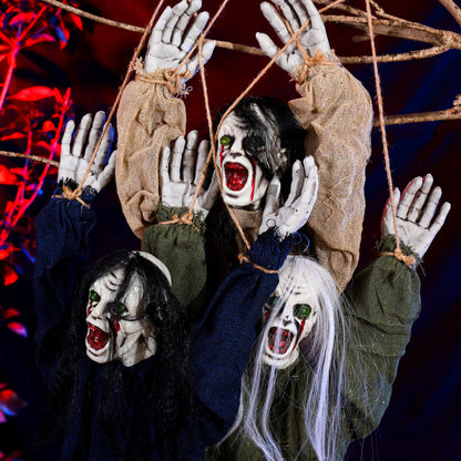 Halloween Hängende Geisterdeko – Gruselige Ornament-Figuren für Halloween-Party & Spukhaus