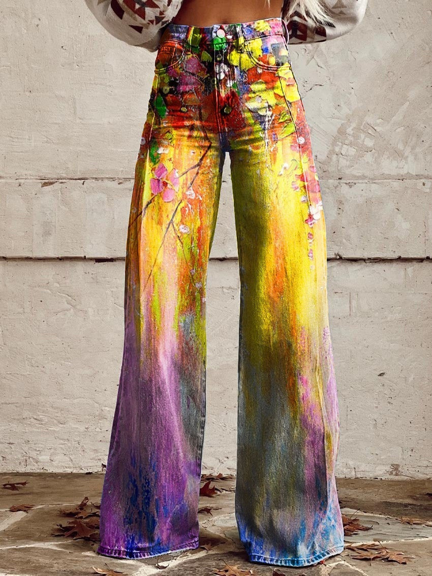 Lucy – Weit geschnittene Damenhose mit 3D-Digitaldruck