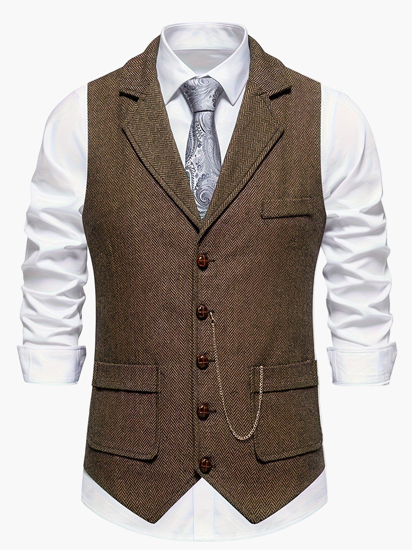 Herren Weste im Retro-Business-Stil – Elegantes Sakko-Design für Büro & festliche Anlässe