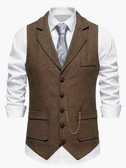 Herren Weste im Retro-Business-Stil – Elegantes Sakko-Design für Büro & festliche Anlässe