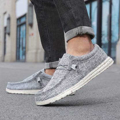 Herren Slip-On Loafer für Freizeit und Alltag – Komfortabler Canvas Slipper