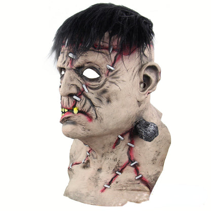 Halloween Frankenstein Monster Vollkopfmaske für Erwachsene – Gruselige Latex Kostümmaske für Halloween-Partys & Deko
