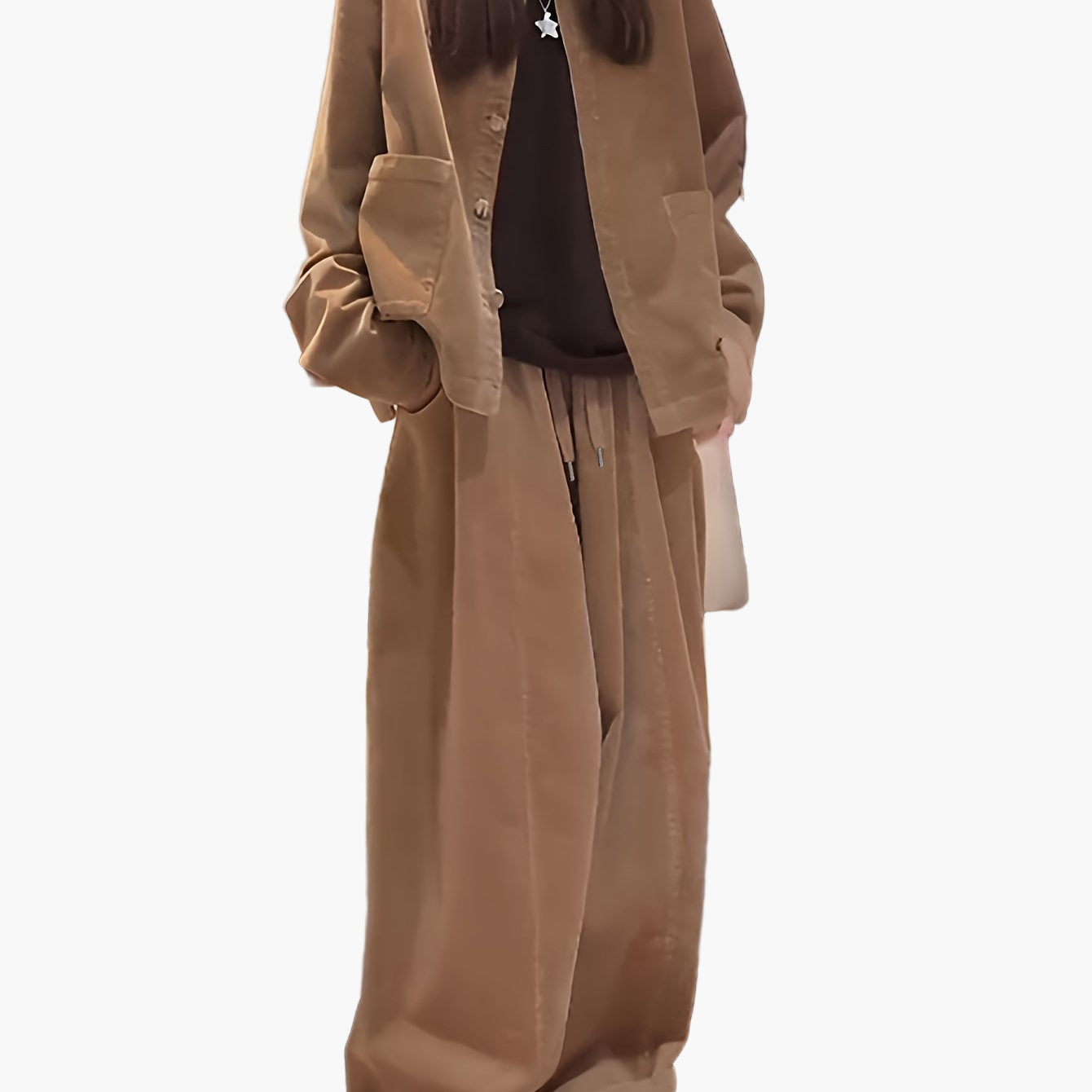 Damen Eleganter Freizeit-Anzug mit weiter Passform – Modernes Set für Herbst und Winter