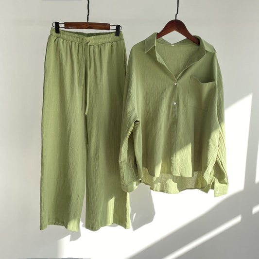 Kim – Zweiteiliges Retro-Outfit mit Hoher Taille und Weiten Hosen