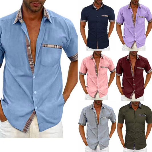 Herren Kurzarm Freizeithemd mit Karodetail – Modernes Sommerhemd für Alltag und Urlaub