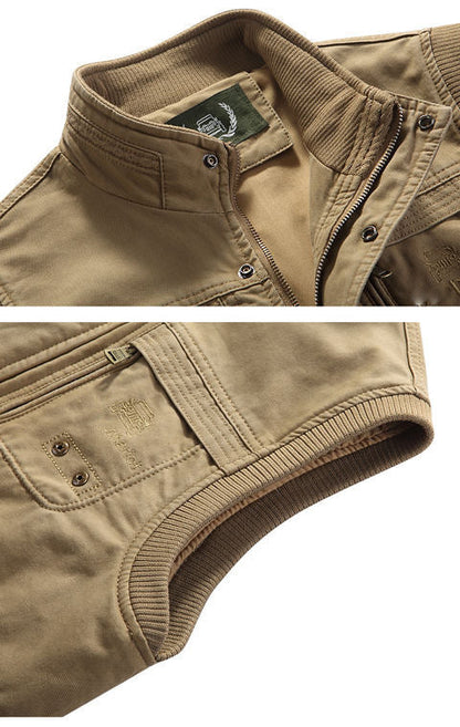 Herren Outdoor-Weste mit Stehkragen und Funktionstaschen