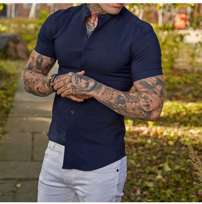 Sydney – Schlanke Herren Strickjacke mit Kurzarm