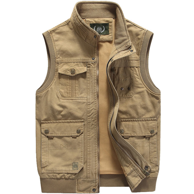 Herren Outdoor-Weste mit Stehkragen und Funktionstaschen