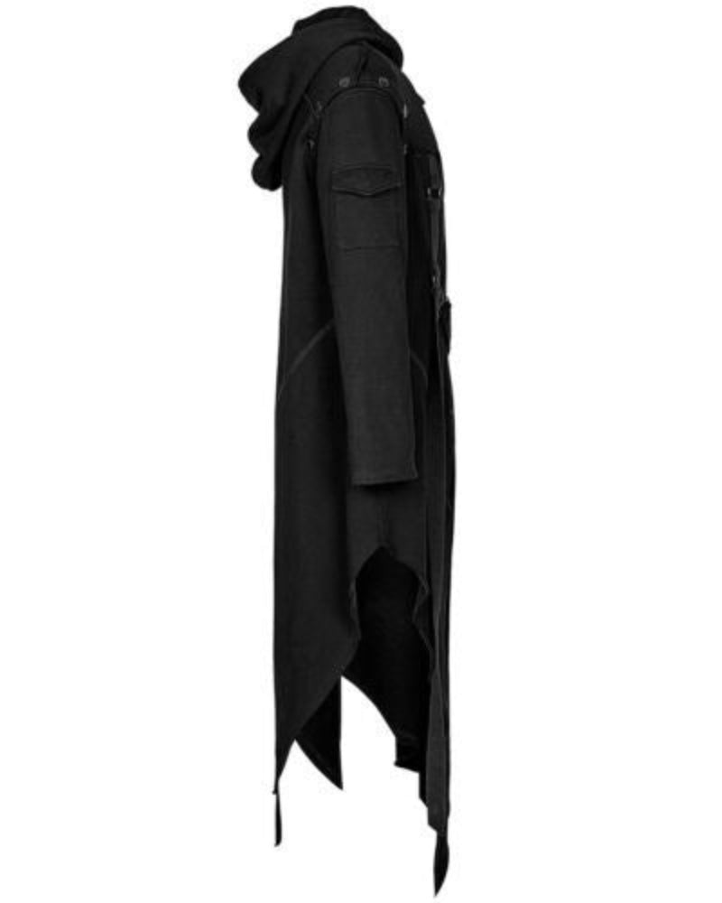 Halloween Herren Gothic Mantel mit Kapuze – Vintage Cosplay Kostüm für Partys & Gruselige Events