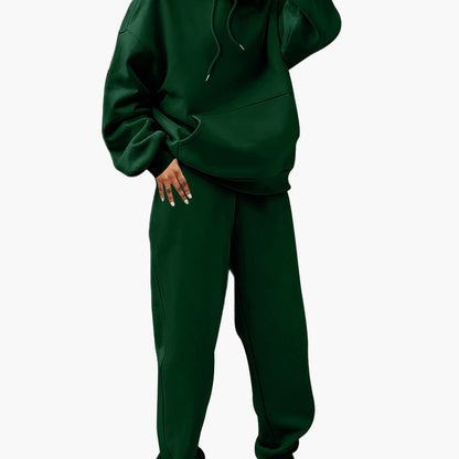 Damen Freizeit-Sweatshirt Set mit Kapuze und Jogginghose – Bequemer Zweiteiler für Alltag & Sport