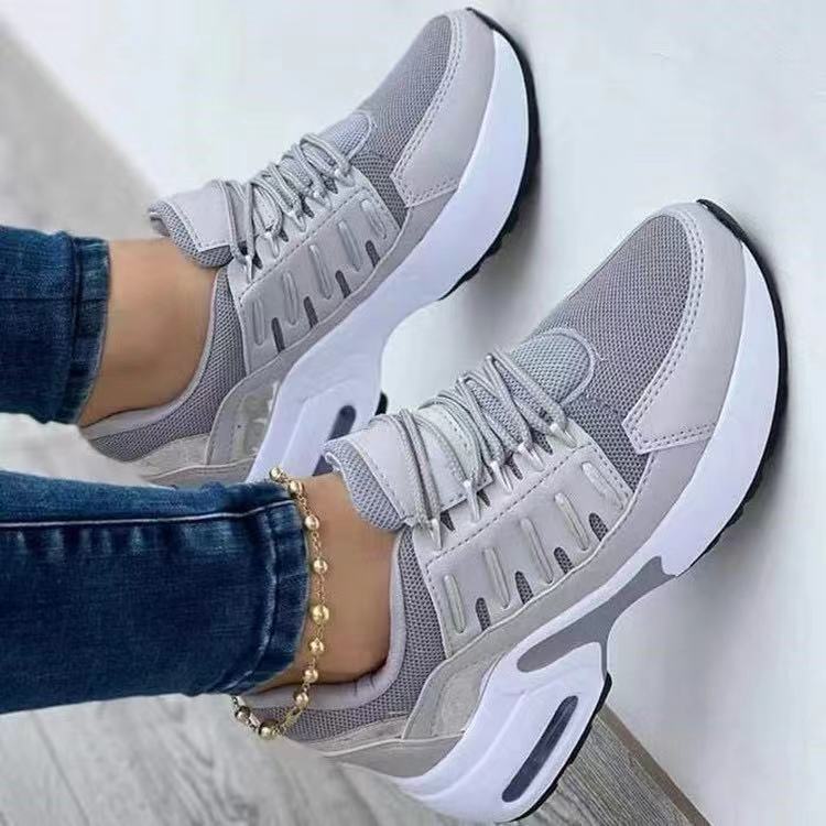 Alice – Damen Plateau-Sneaker mit Rundzehen und Schnürung
