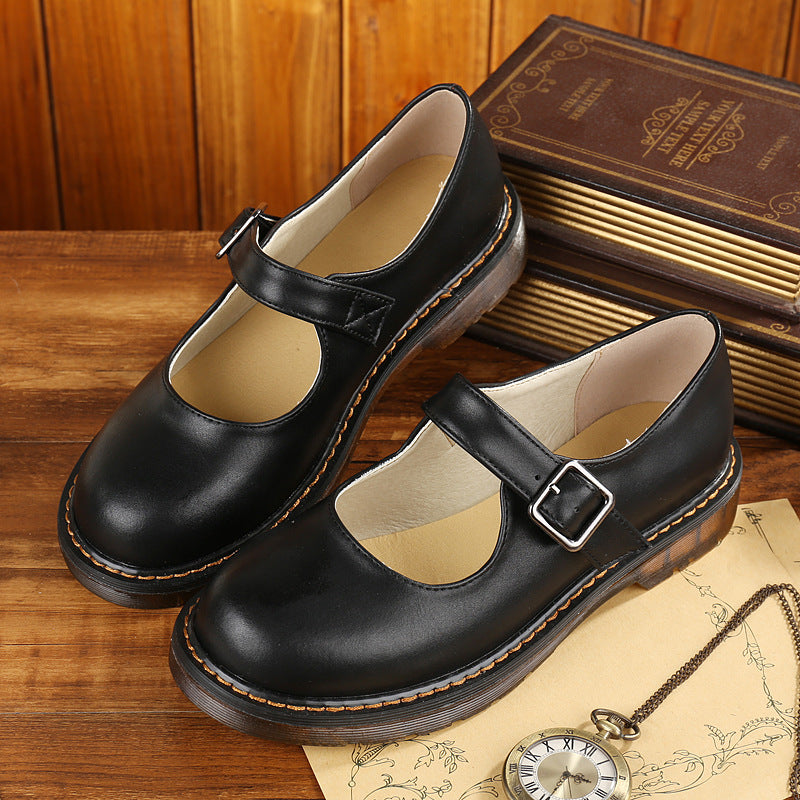 Vintage Mary Jane Schuhe für Damen – bequeme Flat Shoes mit 3 cm Sohle, ideal als casual & dress shoes