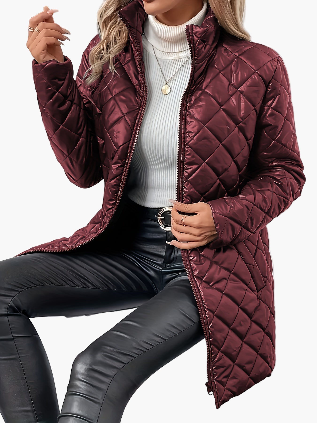 Damen Steppjacke im modernen Casual-Look – Perfekt für Herbst und Winter