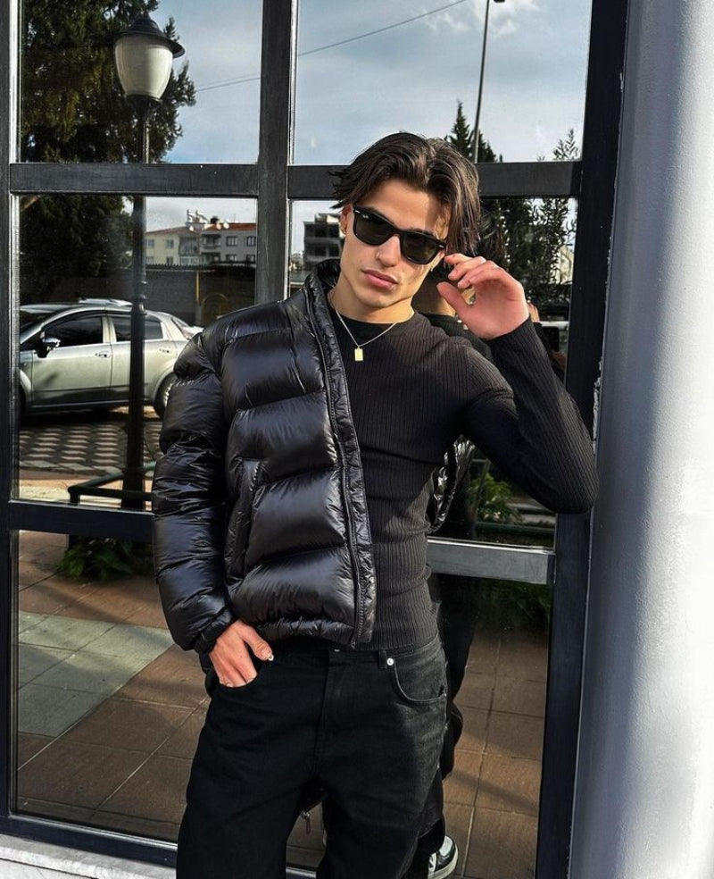 Herren Steppjacke im modernen Streetwear-Look – Ideal für Freizeit und Alltag