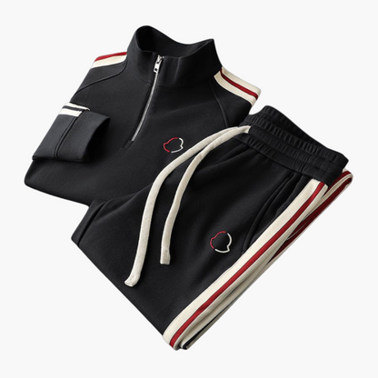 Herren Trainingsanzug mit modernem Schnitt und sportlicher Halbreißverschluss-Sweatjacke – Perfekt für Freizeit und Sport