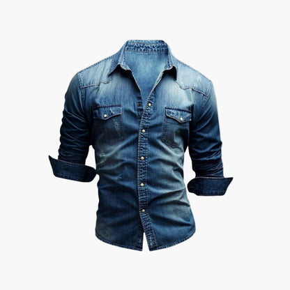 Herren Jeanshemd im Western-Stil mit Druckknöpfen – Lässiger Klassiker für Freizeit & Alltag