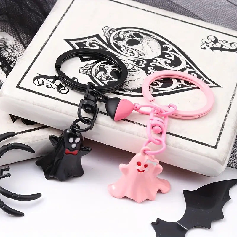Halloween Schlüsselanhänger Set – Niedliche Geister Anhänger für Schlüsselbund, Deko & Geschenk – Unisex