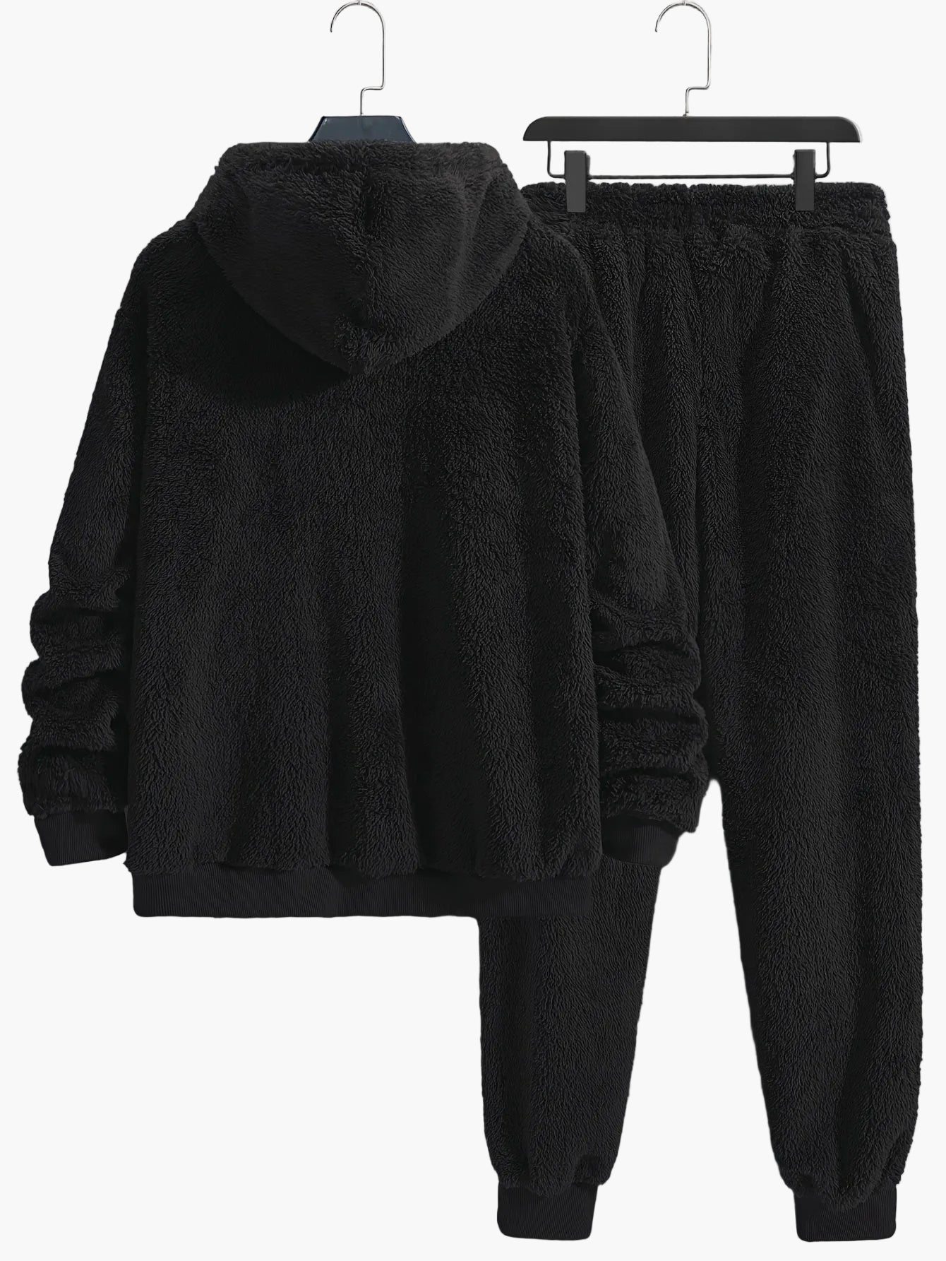 Herren Fleece Kapuzenpullover & Jogginghose Set – Bequemes Freizeit-Outfit für Herbst und Winter