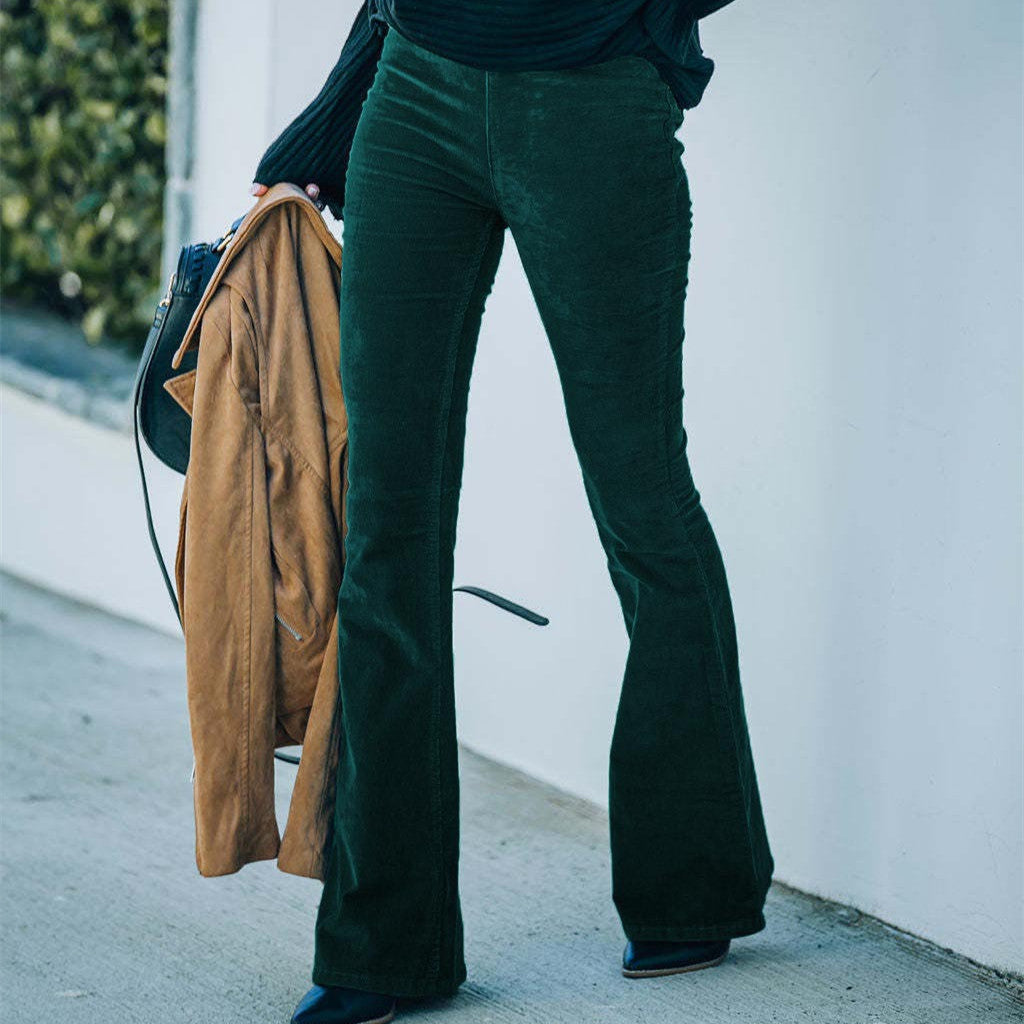 Megan – Hohe Taille Schlaghose in Unifarben