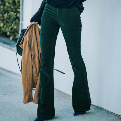 Megan – Hohe Taille Schlaghose in Unifarben