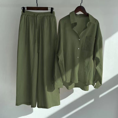 Kim – Zweiteiliges Retro-Outfit mit Hoher Taille und Weiten Hosen