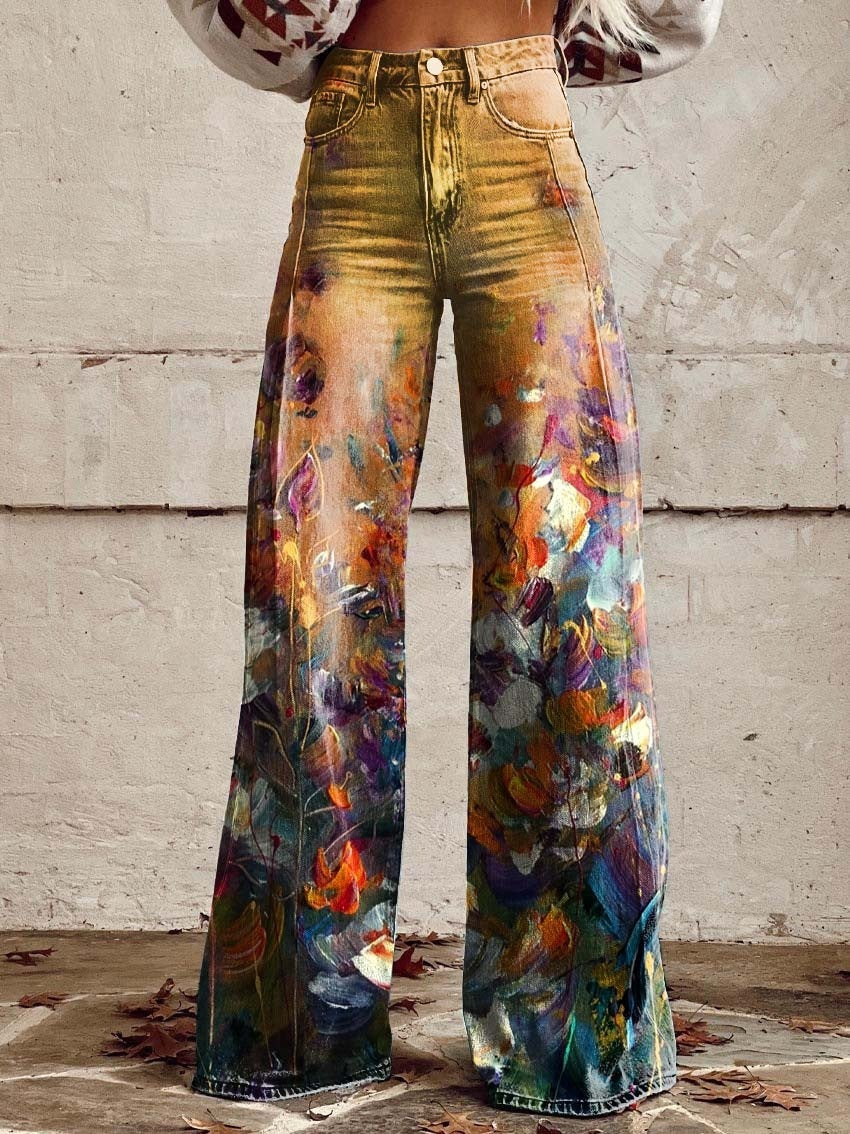 Lucy – Weit geschnittene Damenhose mit 3D-Digitaldruck