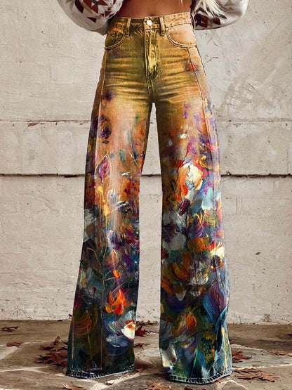 Lucy – Weit geschnittene Damenhose mit 3D-Digitaldruck