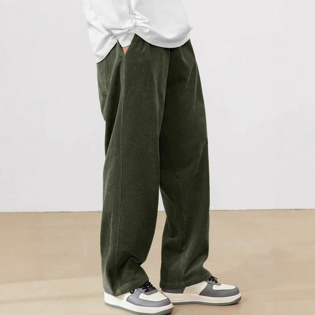 Weit geschnittene Herrenhose mit lockerer Passform – Lässiger Stil für Herbst & Winter
