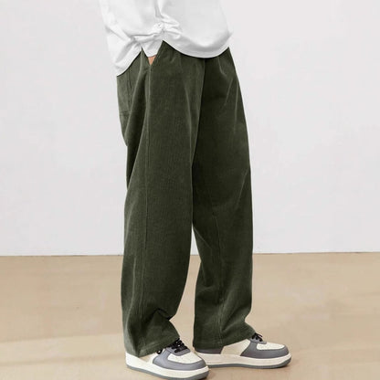 Weit geschnittene Herrenhose mit lockerer Passform – Lässiger Stil für Herbst & Winter