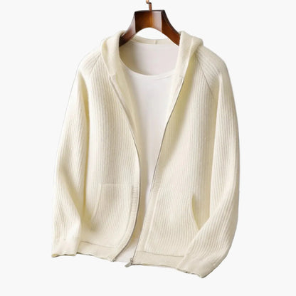 Herren Premium Hoodie Strickjacke – Stilvoller Kapuzenpullover für Alltag und Freizeit