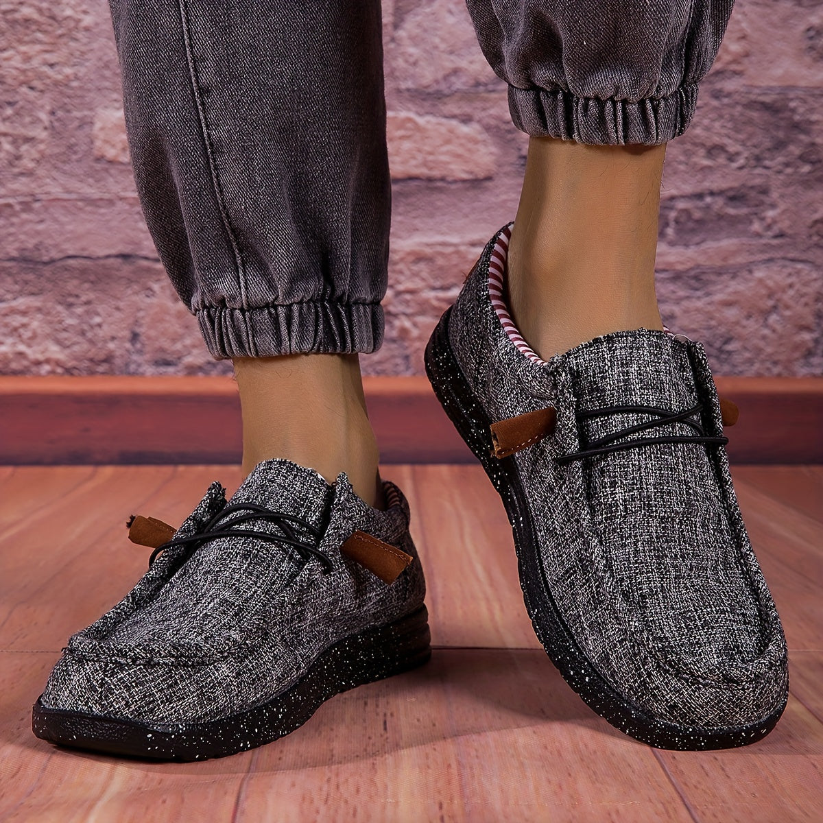 Herren Slip-On Loafer für Freizeit und Alltag – Komfortabler Canvas Slipper