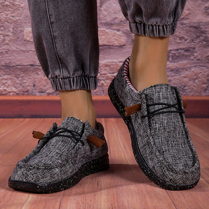 Herren Slip-On Loafer für Freizeit und Alltag – Komfortabler Canvas Slipper