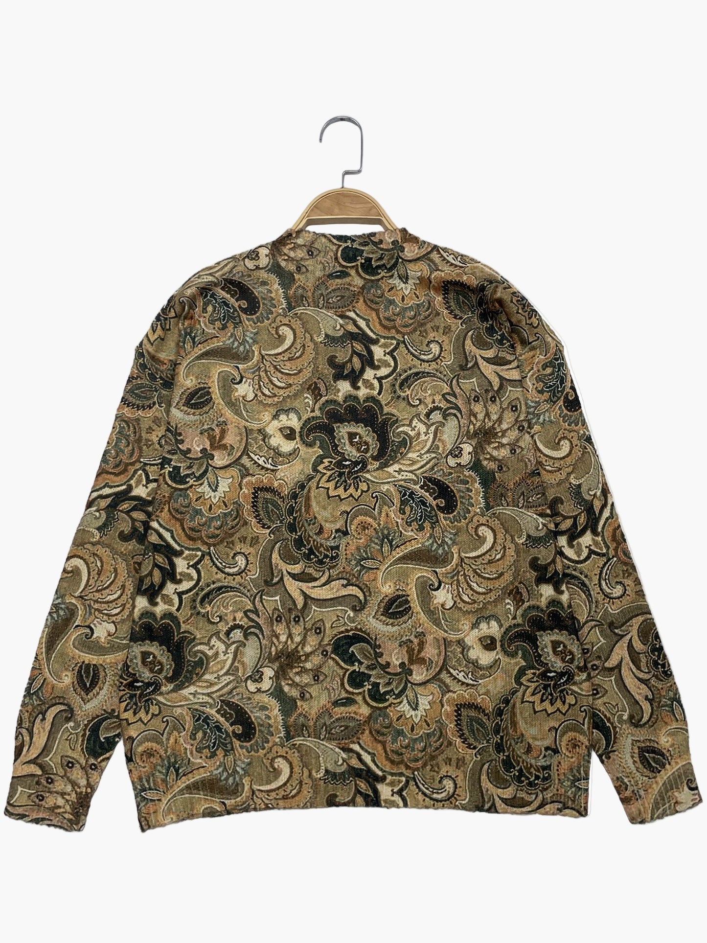 Damen Vintage Pullover mit Paisley-Muster – Eleganter Freizeit-Look für Alltag und Büro