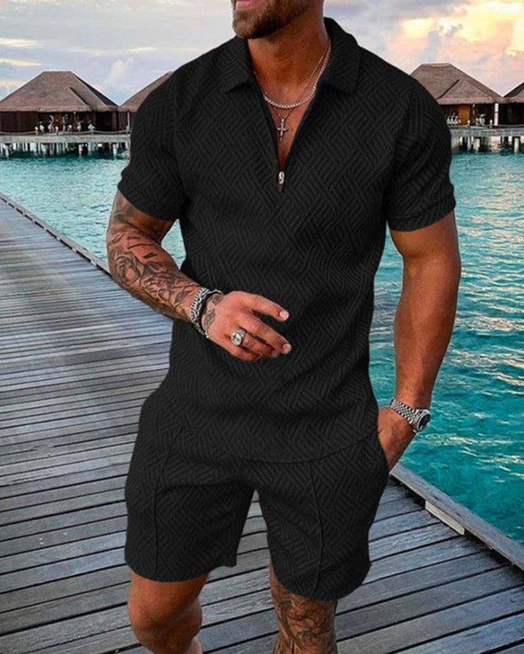 Garry – Sommer Herren Shorts Anzug mit Kurzarm