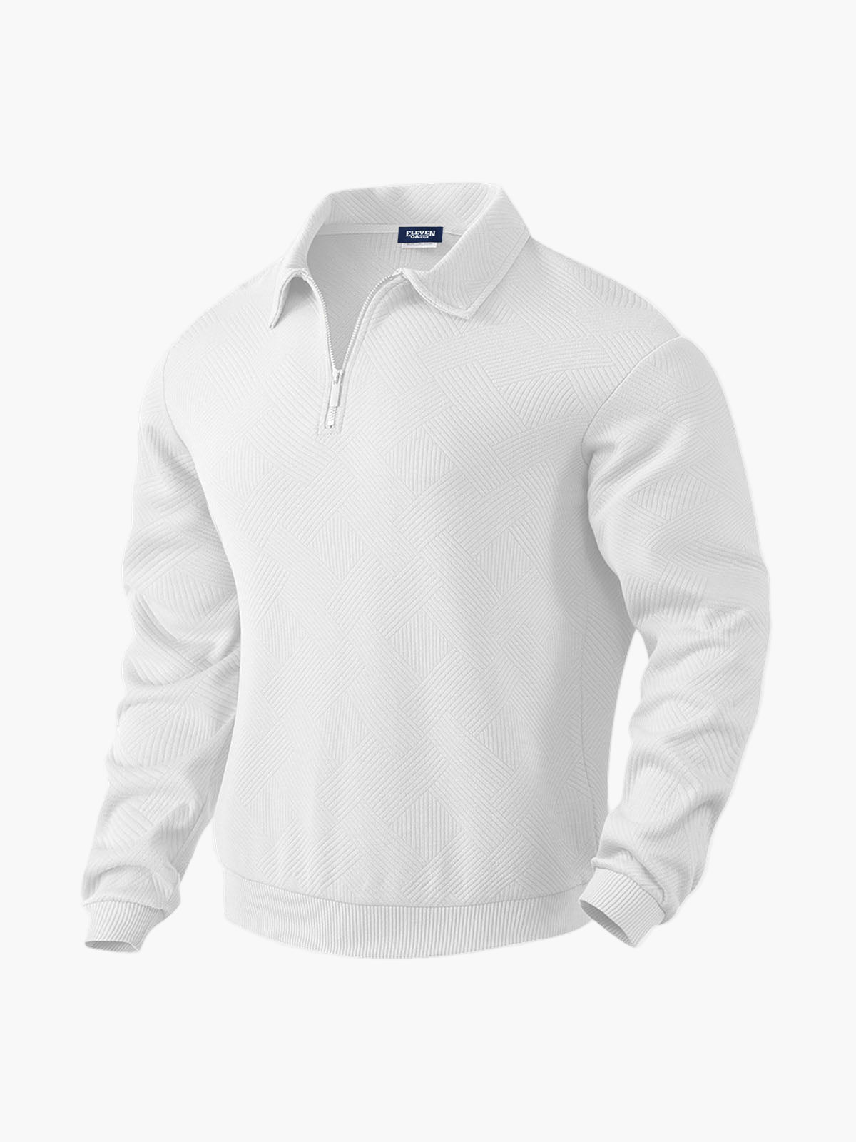 Herren Halbzip-Pullover mit dezentem Muster – Modern & Vielseitig für Alltag und Büro