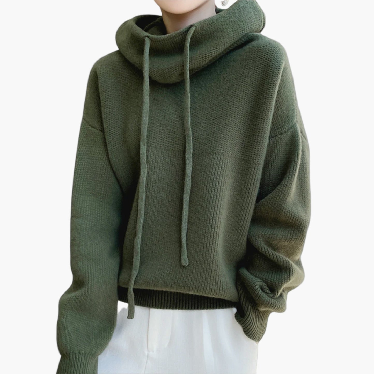 Damen Kapuzenpullover Strick Sweatshirt Lässig & Gemütlich für Alltag und Freizeit