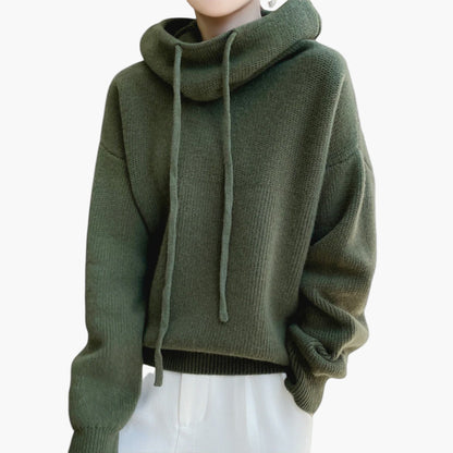Damen Kapuzenpullover Strick Sweatshirt Lässig & Gemütlich für Alltag und Freizeit