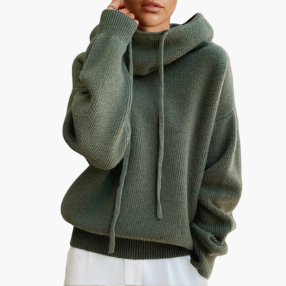 Damen Kapuzenpullover Strick Sweatshirt Lässig & Gemütlich für Alltag und Freizeit