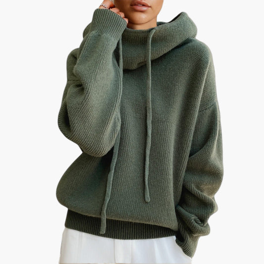 Damen Kapuzenpullover Strick Sweatshirt Lässig & Gemütlich für Alltag und Freizeit