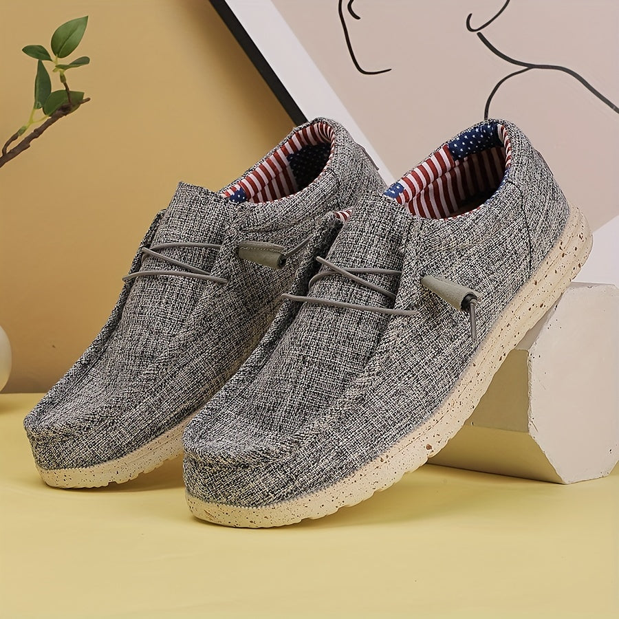 Herren Slip-On Loafer für Freizeit und Alltag – Komfortabler Canvas Slipper