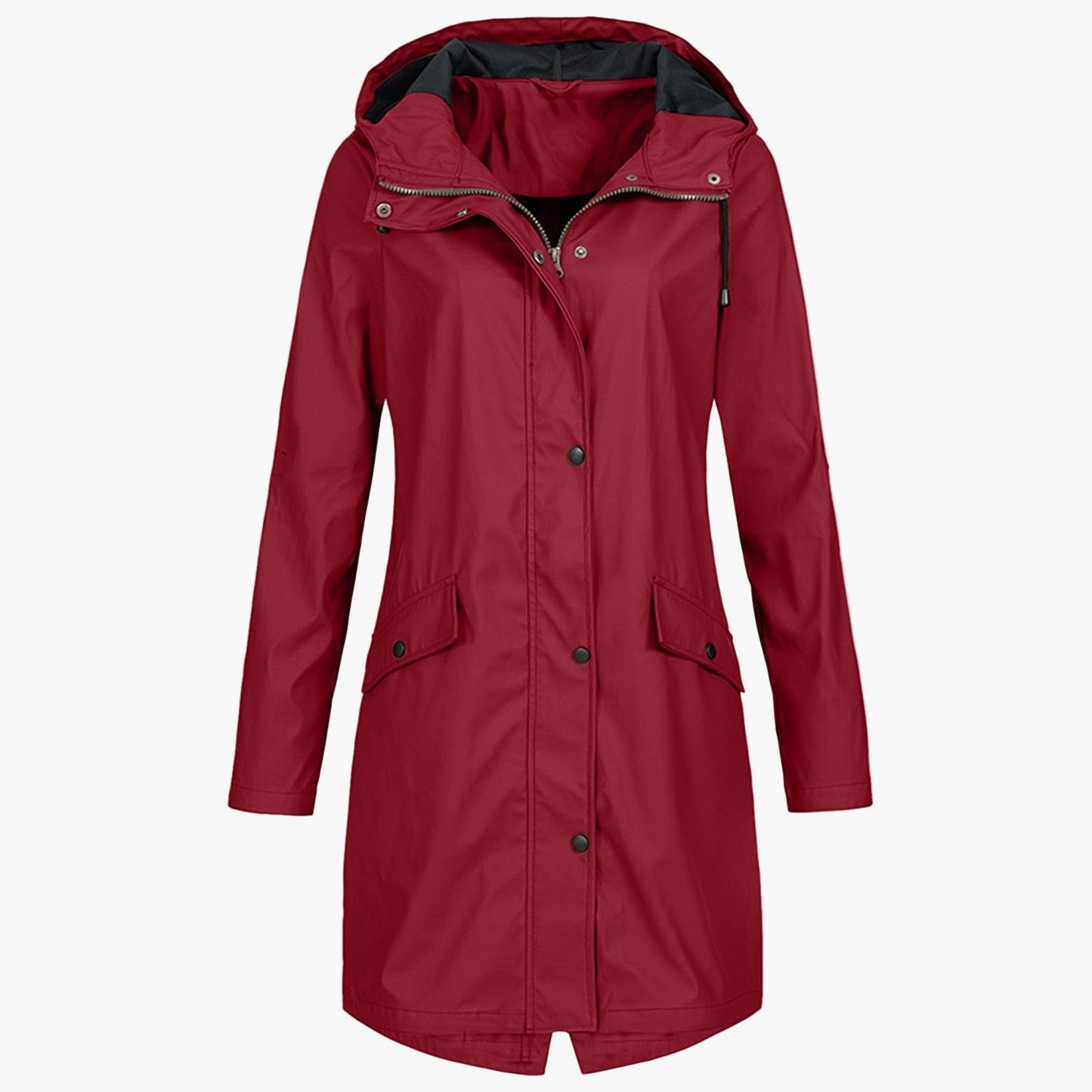 Damen Regenmantel Winddicht Wasserdicht – Modischer Outdoor Parka für Alltag und Freizeit