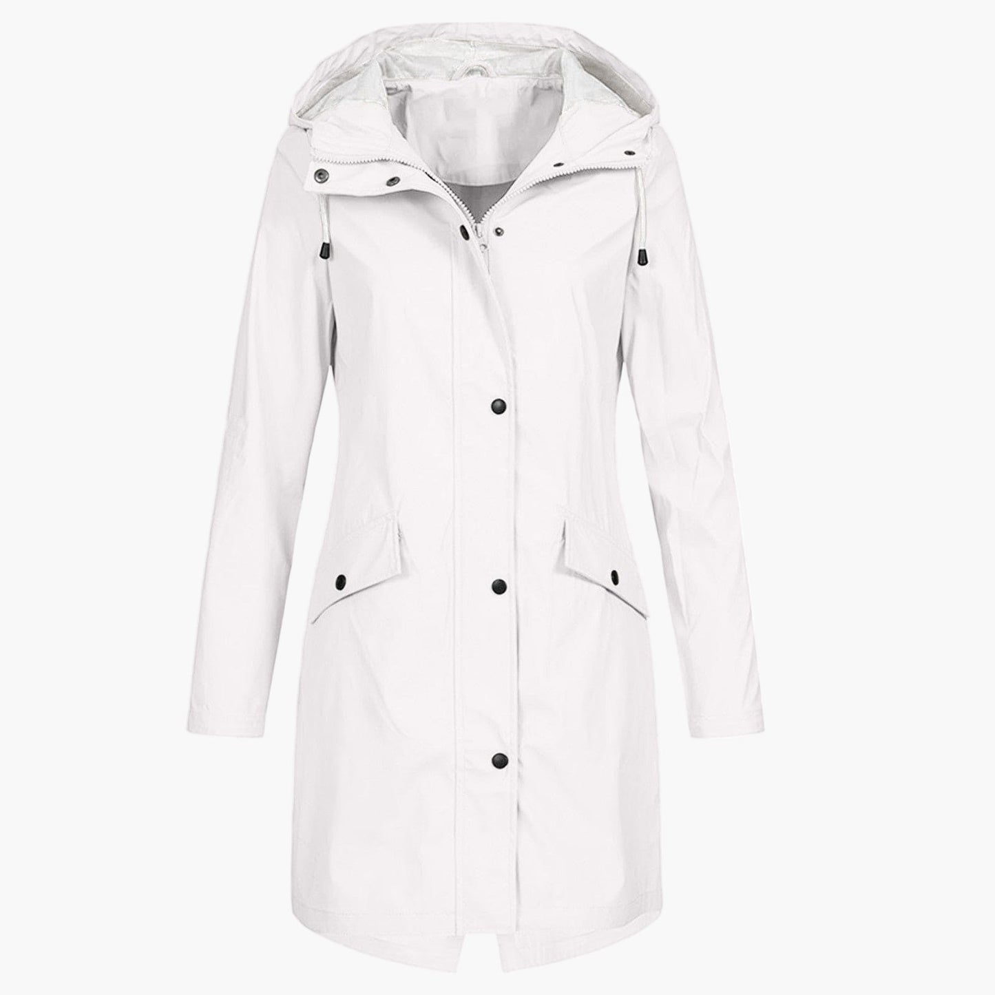 Damen Regenmantel Winddicht Wasserdicht – Modischer Outdoor Parka für Alltag und Freizeit