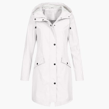 Damen Regenmantel Winddicht Wasserdicht – Modischer Outdoor Parka für Alltag und Freizeit