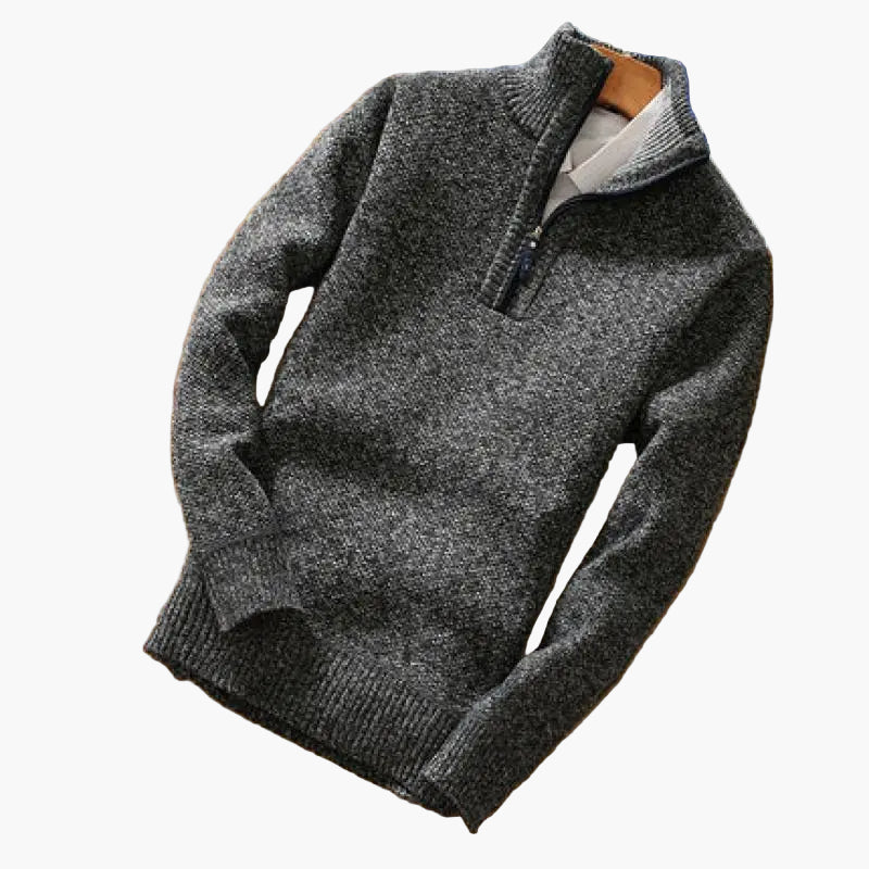 Herren Strickpullover mit Reißverschluss – Modern, Lässig, Ideal für Herbst & Winter